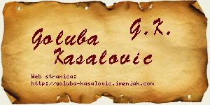 Goluba Kasalović vizit kartica